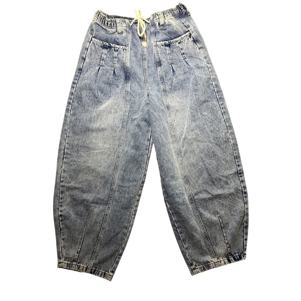 Very Jean Women Light Acid Wash High Waist Balloon Barrel Leg Jeans Size M - Picture 2 of 9